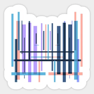 Purple blue abstract pattern stripes Sticker